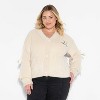 Women's Hello Kitty Graphic Cardigan - Cream - 2 of 3