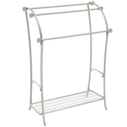 Mdesign Large Freestanding Metal Bathroom 3-tier Towel Rack Shelf ...