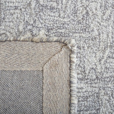 Handmade Tufted Wool Rectangular Rug 4' x 6' - Gray