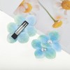 Unique Bargains Summer Fresh and Sweet Pearl Flowers Hair Clip Green 2 Pcs - 3 of 4