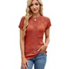 Cap Sleeve Chessboard Sweater with Crew Neck Lightweight Soft Knit Tops with Chest Pocket Summer Casual Tops for Women - 3 of 4