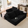 Mjkone 108"Corduroy Fabric Sectional Couch with Chaise Lounge，3-Pieces Free-Combined Cloud Modular L-Shaped Sofa - 4 of 4