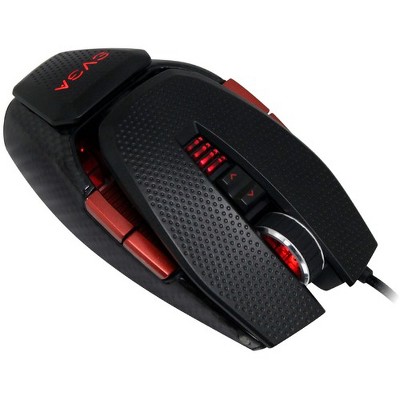 EVGA TORQ X10 Carbon Mouse - Laser - Cable - Black - USB - 8200 dpi - Scroll Wheel - 9 Button(s) - Symmetrical