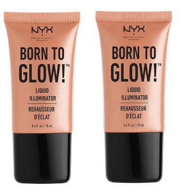 NYX Born To Glow Liquid Illuminator - Gleam - LI 02 (PACK OF 2) | Creamy Shimmer Highlighter
