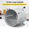 Grease Bucket, 10 Gallon Heavy Duty Fryer Oil Container - Lid/Lock Clips/Wheels, Food Grade Anti-Rust (Kitchen/Food Truck) - 3 of 4