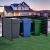 Kozyard 50" W x 48" H Outdoor Privacy Screens Aluminum Post Framed Flat Fence Panels Kit for AC Trash Can Storage - 2 of 4