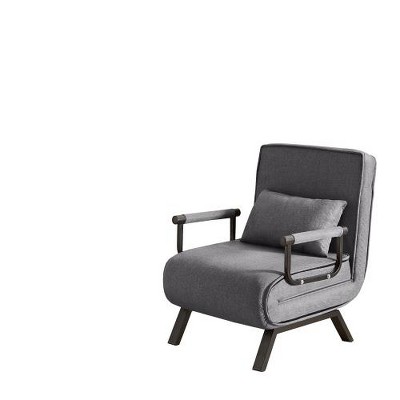 SYFERLORY Folding Chair Bed, Comfy Convertible Sleeper Sofa, 5 in 1 Folding Bed  (Light Grey)