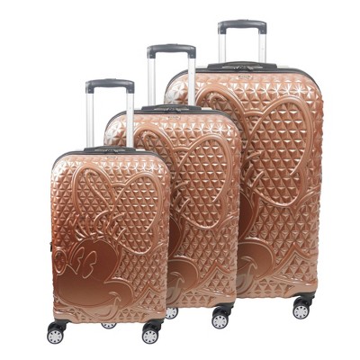 rose gold hardside luggage set