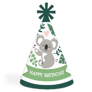 Big Dot of Happiness Koala Cutie - Cone Happy Birthday Party Hats for Kids and Adults - Set of 8 (Standard Size) - 1 of 4