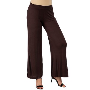 Maternity Comfortable Solid Color Palazzo Pants - 24seven Comfort Apparel™ - 1 of 4