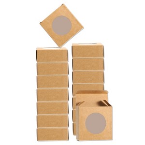 Unique Bargains Bakery Candy Jewelry Soap Display Kraft Mini Gift Boxes 16 Pcs - 1 of 4