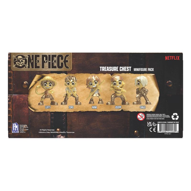 One Piece Collectible Treasure Chest Gold Mini Figure Set - 5pk, 5 of 16
