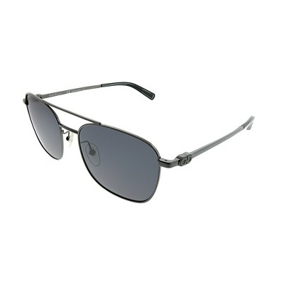 Salvatore Ferragamo  015 Unisex Square Polarized Sunglasses Dark Gunmetal 53mm