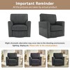 Kumasinova 360° Swivel Chair, Chenille Upholstered Accent Chair, Ergonomic Design Armchair with Side Storage Pockets, Sofa Chair for Living Room - 4 of 4