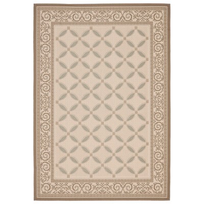 Hender 4'x5'7" Outdoor Patio Rug - Beige/Dark Beige - Safavieh