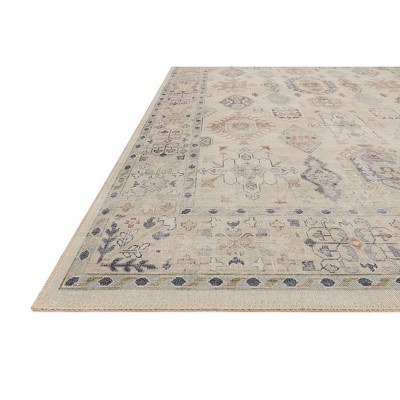 Versatile Gray Oriental Synthetic 3'6" x 5'6" Rug