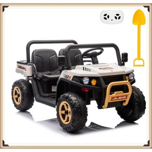 Garvee 24V Kids Ride On Dump Truck, 2-Seater Electric UTV with Remote Control, 4x35W Motors, Shovel, Music, Lights & Bluetooth - 1 of 4