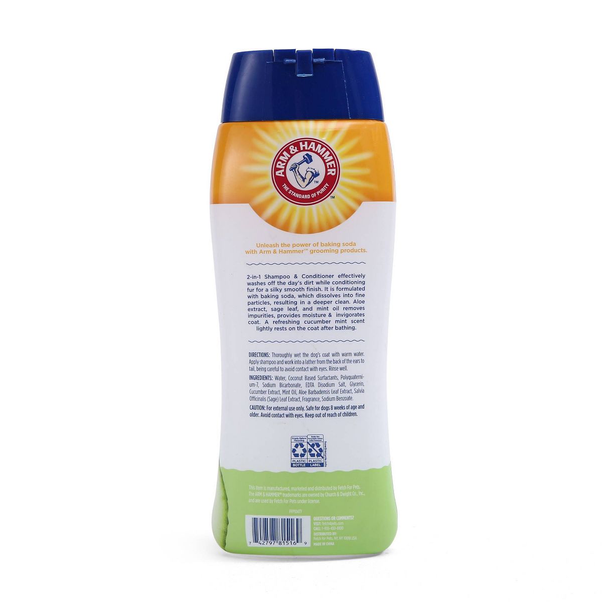Arm & Hammer 2-in-1 Cucumber and Mint Scented Dog Shampoo and Conditioner - 20 fl oz - thumbnail 2
