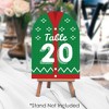 Big Dot of Happiness Ugly Sweater - Holiday and Christmas Party Double-Sided 5 x 7 inches Cards - Table Numbers - 1-20 - 3 of 4