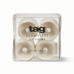 tagltd Set of 4 LED Flameless Votive Candles - White Plastic Tealights for Everyday Use, 1.75" H x 1.5" Dia - 1 of 2