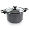 Oster Clairborne 3 Piece Aluminum Nonstick Pasta Pot with Lid in Charcoal Gray - 2 of 4