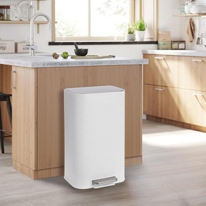 3.2 /5.3/8Gallon Trash Can for Kitchen, Stainless Steel Garbage Can with Soft-Close Lid, Foot Pedal and Removable Inner Bucket - 1 of 4