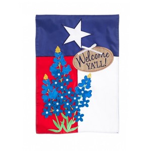 Evergreen Flag Texas Blue Bonnets Garden Applique Flag - 1 of 4