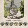 LeisureMod Summit Series Outdoor Egg Swing Chair in Black with Cushions, Hanging Patio Chair for One Person - 3 of 4