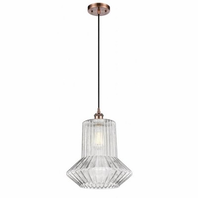 Springwater - 1 Light Cord Hung Mini Pendant In Industrial Style-14 Inches Tall and 12 Inches Wide
