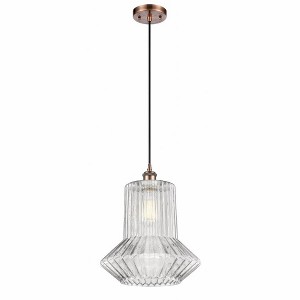 Springwater - 1 Light Cord Hung Mini Pendant In Industrial Style-14 Inches Tall and 12 Inches Wide - 1 of 1