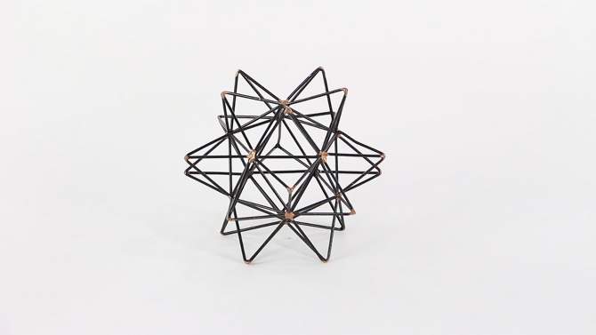 Modern Reflections Iron Geodesic Decorative Star (7") - Olivia & May, 2 of 21, play video