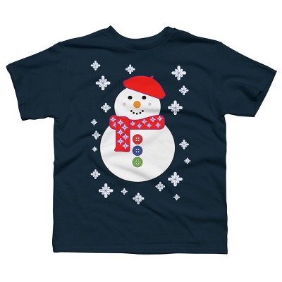 Boy's Design By Humans Christmas Snowman By ScarDesign T-Shirt