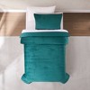 Lush Décor Twin XL Azalea Ruched Velvet Stripe Comforter Blue - 4 of 4