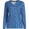 Lands' End Women's Relaxed Supima Cotton Long Sleeve V-Neck T-Shirt - 3 of 3