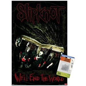 Trends International Slipknot - End The World Unframed Wall Poster Print Clear Push Pins Bundle 14.725" x 22.375" - 1 of 4
