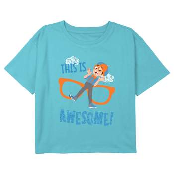 Girl's Blippi This is Awesome Crop Top T-Shirt