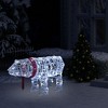 vidaXL Acrylic Bear Christmas Decoration - 45 LED Cold White Outdoor/Indoor Light Ornament with 16.4 ft Cable, USB Powered - 2 of 4