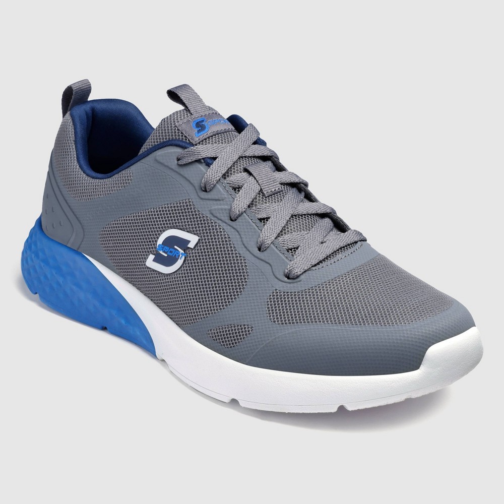 S Sport By Skechers Men's Troy Sneakers - Gray/Blue. 10 1/2.
