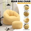 Aukfa Bean Bag Chair, Ultra-Soft Microfiber, Ergonomic Lounge Chair for Adults/Kids Or Living Room, Bedroom/Brown/Blue/Gray/White/Pink/Yellow - 3 of 4