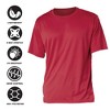 Northeastern University Adult Men's Sport Active T-Shirt Left Chest Logo, Red - 4 of 4