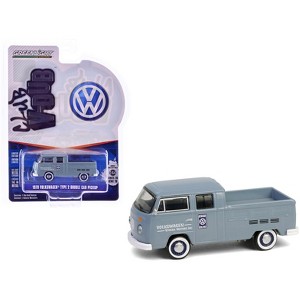 1978 Volkswagen Type 2 Double Cab Pickup Truck "Volkswagen Service" Gray "Club Vee-Dub" Series 1/64 Diecast Model by Greenlight - 1 of 4