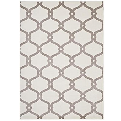 Modway Beltara Chain Link Transitional Trellis 5x8 Area Rug