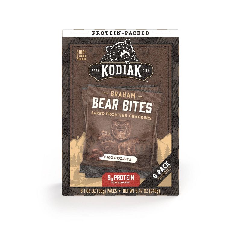 Kodiak Cakes Bear Bites Chocolate Graham Crackers - 8.47oz, 1 of 5