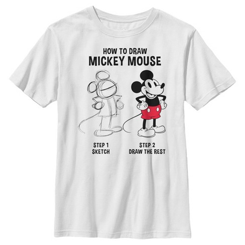 How to draw Mickey Mouse