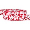 Northlight Hearts Valentine's Day Wired Craft Ribbon - 2.5" x 10 Yards - White and Red - 4 of 4