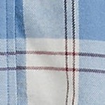 ivory/muted blue plaid