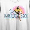 The Big Lebowski The Dude Returns Tour Crew Neck Short Sleeve Women's White Crop Top - 3 of 4