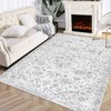 Vintage Medallion Area Rug Washable Rug Non-Slip Foldable Throw Carpet Oriental Floral Print Floor Cover - 3 of 4