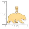 Black Bow Jewelry 14k Yellow Gold Plated Sterling Silver California Berkeley Golden Bears NCAA Small Pendant - 2 of 3