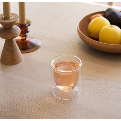 Clear Double-Wall Glass Set for Hot and Cold Drinks, 6 oz